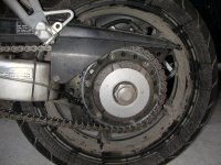 Rear wheel
of VFR after 1,000 miles of hell