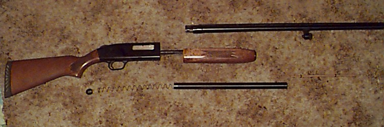 Image of disassembled shotgun