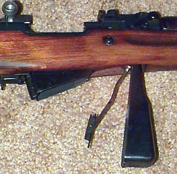 SKS Action opened and magazine down, showing all rounds have been cleared.
